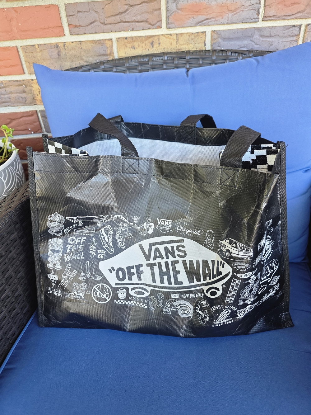 Vans Old Skool Off The Wall Embroidered Checkerboard Sneakers W8 M6.5 With Bag - Picture 16 of 16